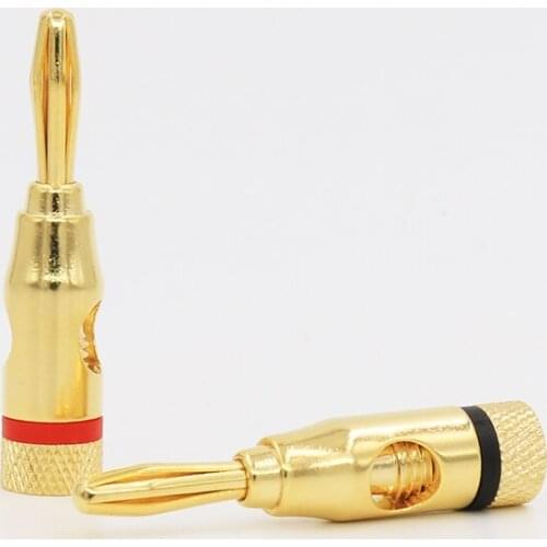 VB412AG Banana plug Gold Plated Speaker Wire Spade Terminal Connector Plug