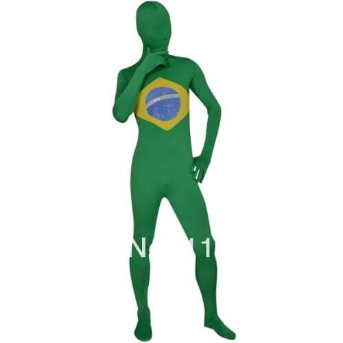 Brazil Flag Fullbody Spandex Zentai Suit