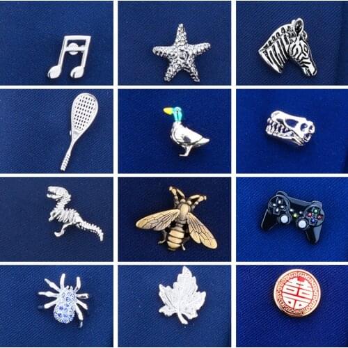 10pcs/lot Silver Badminton Tennis Racket Lapel Pin Brooches Shirt Badges Suit Brooch Collar Pins Men&Women Jewelry Accessories