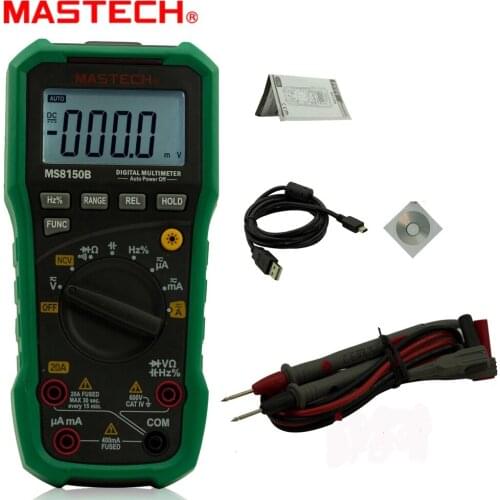 Digital Multimeter Mastech MS8150B Portable Tester Meter Voltage Current Resistance Electrical USB Tecrep Diagnostic-tool