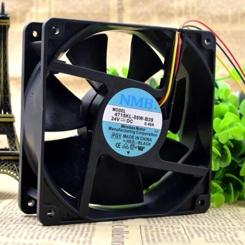 FOR NMB 4715 KL-05W-B39 24V 0.4A 12 CM 12038 24V Lathe Inverter Cooling Fan