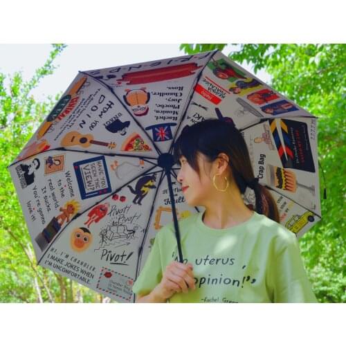 Friends tv show central perk Hugsy frame sofa black Black gum umbrella triple folding sunshade beach umbrella