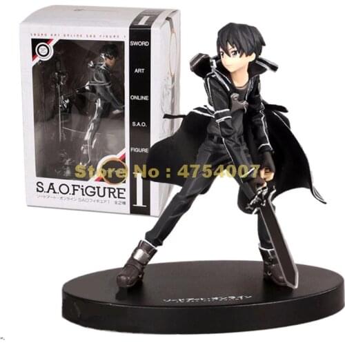 Anime sword art online kirigaya kazuto kirito pvc action figure model collection toy 15.5cm Toy