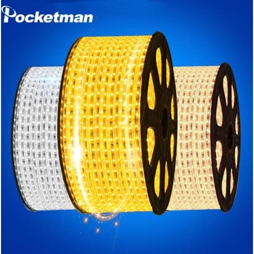Led Ribbon 220V SMD 5050 Flexible Led Strip Light 1M/2M/3M/4M/5M/6M/7M/8M/9M/10M/15M/20M+Power Plug,60leds/m IP65 Waterproof