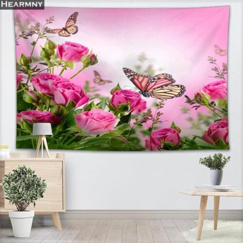 Custom Butterfly Flower Wall Tapestry Home Decorations Wall Hanging Forest Tapestries For Bedroom 100x150CM,140x250CM