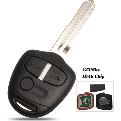 Jingyuqin 433MHz ID46 Chip 3 Buttons Remote Car Key FOB Complete for Mitsubishi /Lancer /Outlander Right Blade Styling