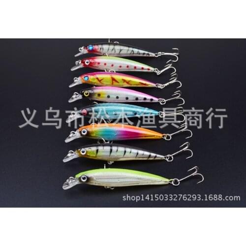 160pcs/lot 3.2" 8.2cm Classic Road sub bait lures hard bait lures 0.26OZ 7.3g bionic bait Minnow with Hooks Lure DW-1038
