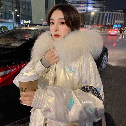 LAJWMPLXLS Women's Parkas With Fur
