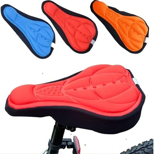 MTB Mountain Road Bike Seat Pad Cycling Bicycle Saddle Silicone Cover 3D Soft Thickened Extra Comfort Bicycle Saddle Seat Mat