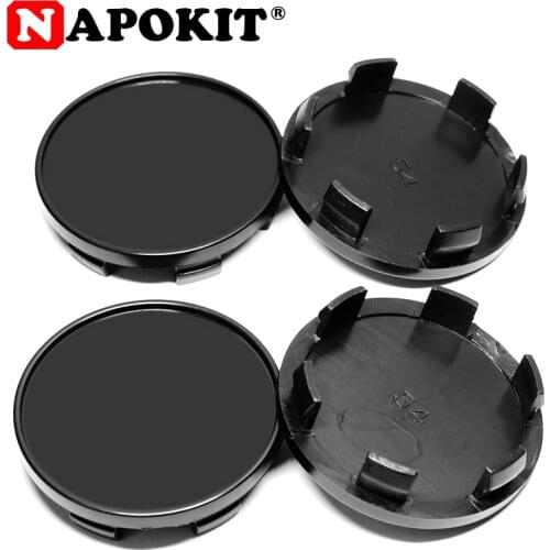 4PCS 54mm for 50mm Flat Surface Car Logo Emblem Badge Sticker Car Wheel Hub Center Caps ABS Plastic Black Chrome Silver Hubcap