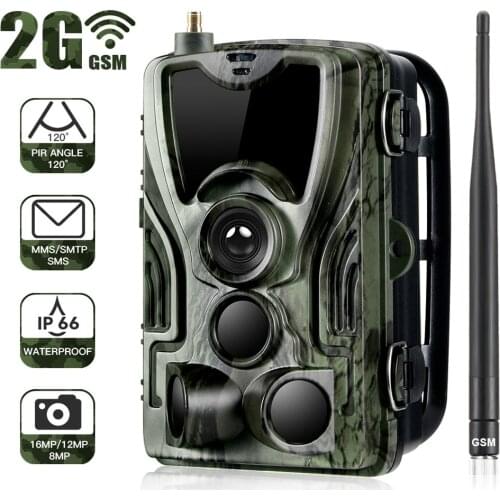 Hunting Trail Camera HC-801M 2G SMS MMS Photo Traps 0.3s Trigger Time Wild hunter game ghost deer feed hunt scout infrared therm