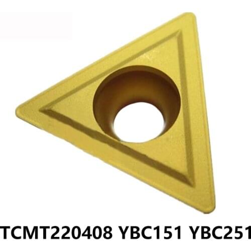 Original Carbide Inserts TCMT 220408 TCMT220408 YBC151 YBC251 Turning Tool Lathe Cutter CNC Cutting 10pcs