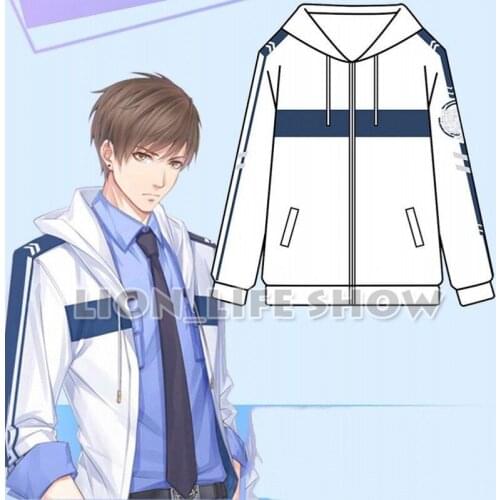 Chinese Game Love And Producer Cosplay Bai Qi Hooded Coat Unisex Zip Jacket Sweatshirts Tops