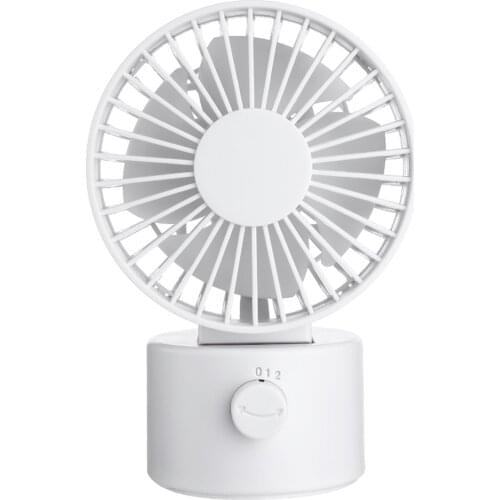 Portable Desktop Oscillating Fan With Adjustable Head 2 Speeds USB Rechargeable Fan For Home Office Travel