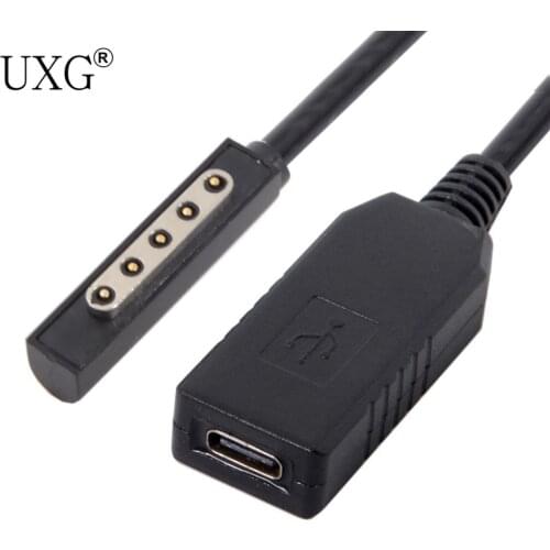 USB 3.1 Type C USB-C Female DC 12V to Surface Pro1 Pro2 Charge Cable Adapter