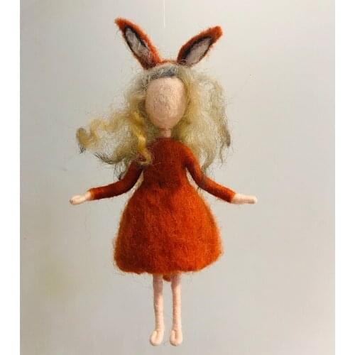 Fairy Needle Felting Kit for Beginners Wool Felting Handicraft Felt Needlework Felt DIY Set 15 cm Height Video Instruction