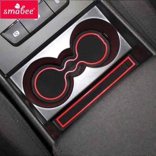 Smabee Anti-Slip Gate Slot Mat For Skoda Superb 3 MK3 2016 ~ 2019 B8 3V Interior Accessories Cup Holders Car Sticker Coaster