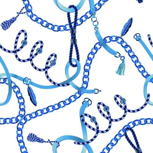 Style 2 chain printing fabric 100% polyester sewing fabric for dress chiffon four-way stretch satin swimsuit fabric available