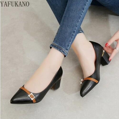 Plus Size Women Pumps Rhinestone Buckle Boat Shoes Patent Leather Dress Shoes Square Toe Ladies Office Shoes zapatos mujer