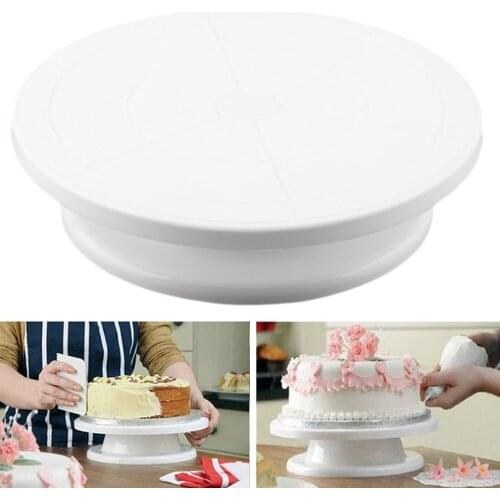 11'' 28cm Cake Making Turntable Rotating Decorating Round Platform Stand Display Revolving Baking Tool Sale Worldwide Store