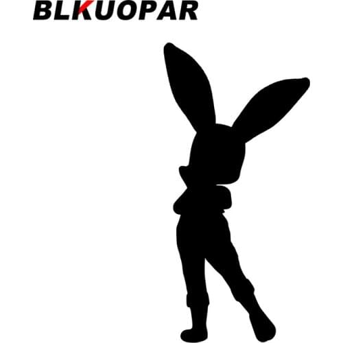 BLKUOPAR for Easter Cheerful Figure Hare Car Stickers Cute Occlusion Scratch Decals Vinyl Trunk Laptop Decor Car Door Protector