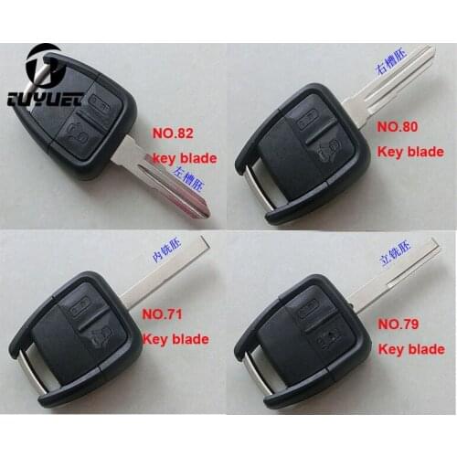 2 Buttons Car Key Blanks Replacement Case for Opel Remote Key Shell Covers