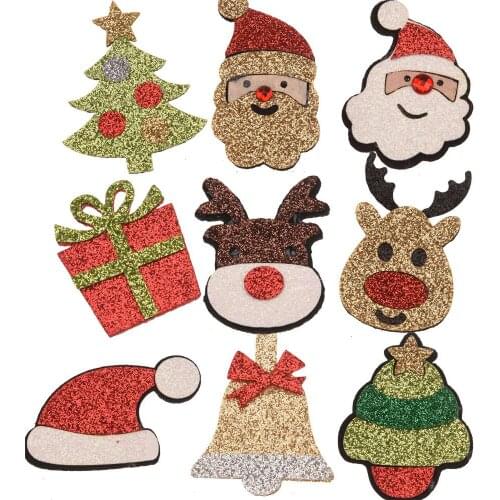 36PCS Christmas Hair Accessories for Hairclip Barrette Center Boutique Supplies girls Headwrap appliques for hair snap clips