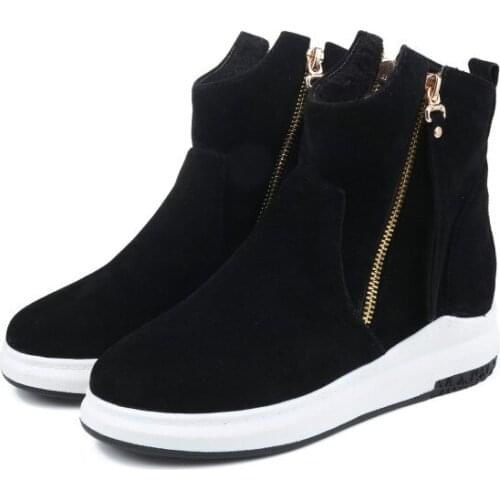 Big Size 10 boots women shoes ankle boots for women ladies boots shoes woman winter Metal decorative waterproof table