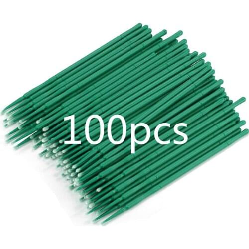 100Pc/ Bottle Disposable Colorful Cotton Swabs MicroBrush Eyelashes Extension Cleaning Swab Cosmetic Tool Tattoo Supplies