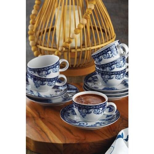 12 piece Porcelain Coffee Cup Pad And Underlay Set Espresso Coffee Cup Cup Set Gift Kitchen Service Coffee Set