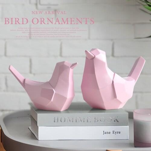 2PCS/SET COUPLE BIRDS FAIRY GARDEN DECOR RESIN FIGURINES CRAFT FOR HOME DECORATION ACCESSORIES FOR TABLETOP GIFT TOYS ORNAMENT