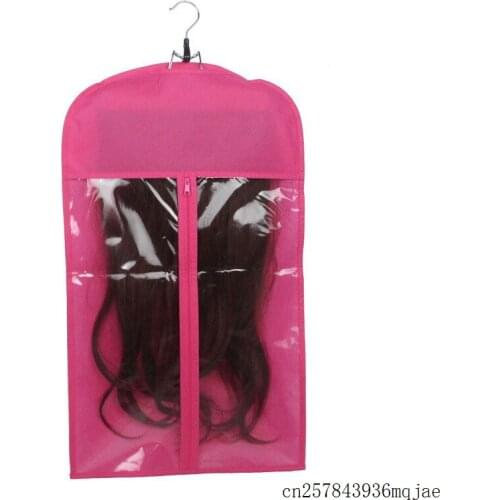 20sets Hair Extension Wigs Storage Bag with Wig Hanger Wig Storage Holder Dust Proof Protective for Styling Accessories