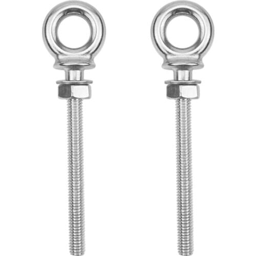 2x High Quality Stainless Steel Eyebolt Eyebolt, M8 X 80mm Eyebolt Eyebolt For Fixing Fence Door Window Etc