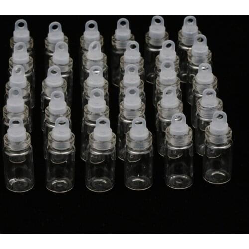 30Pcs Mini Clear Jar Bottle DIY Glass Vials for Drifting Wishing Decoration