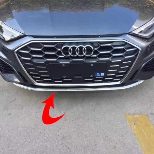 Car Styling Front Bumper Decoration Cover Trim For Audi A3 2020 2021 Black Strip Auto Exterior Accessories