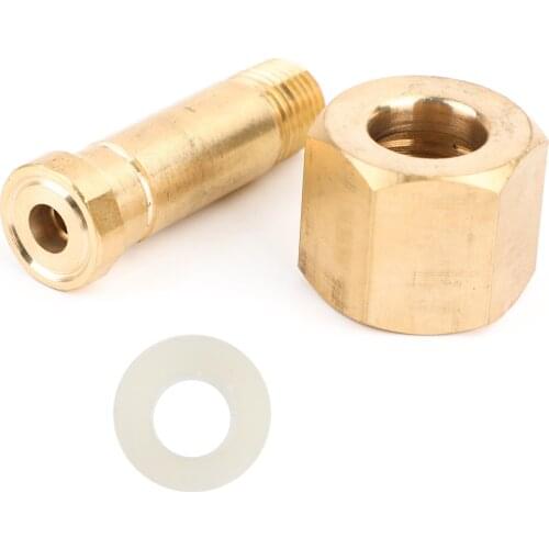 Areyourshop CGA-320 Nut & Nipple w/ Washer CO2 Carbon Dioxide Fittings x 1/4" NPT CO-2 CO-3 CGA320