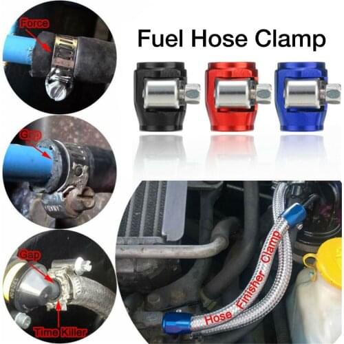 Car Modified Hexagonal Fuel Hose Clamp Hose Organizer Clamp Hose Clamp Aluminum Alloy Adjustable Fuel Line Pipe Clip 2021