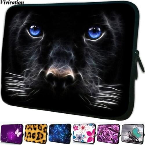 Mobile Wednesday Hot Sale 9.7 Inch Netbook Cover Black Dog Prints 10.1" 10.2" 10 Tablet PC Case Bags For iPad Lenovo Asus Huawei