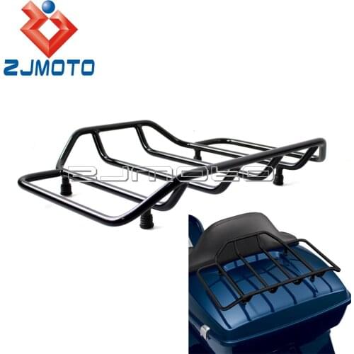 Black Steel Pack Luggage Top Rack For Harley Road King Touring Tour Pak Chopped Tour Pak Razor Tour Pak Rack 53665-87