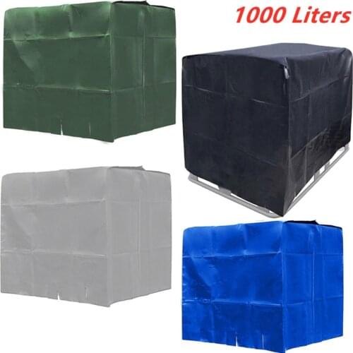 Black IBC Rain Water Tank Cover Outdoor Waterproof Garden 1000 Liters Dust Cover Aluminum Foil Sun UV Protective Container Cover
