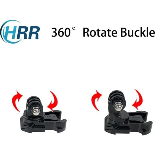 360 Degree Rotate Buckle Mount Helmet Adapter Holder Quick Release Base for GoPro Hero 9 8 7 6 5 4 Session Max Insta360 Akaso