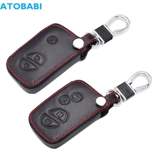 Leather Car Key Cover For Lexus ES 300h 250 350 IS GS CT200h RX CT200 ES240 GX400 LX570 RX270 Smart Keychian Remote Fob Case Bag