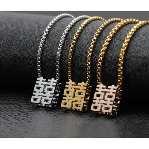 Lovers Wild Necklace Sweater Jewelry Accessories Hi word Metal Piece Lovers Men and Women Titanium Steel Necklaces