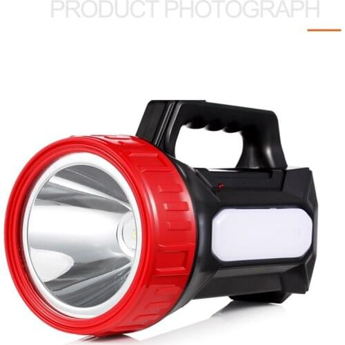 Multi-function Flashlight Lamp with sidelight Outdoor Waterproof Flashlight Led Rechargeable Searchlight Long Range Portable