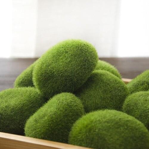 1PC Micro Landscape Grass Stone Figurine Home Decor 2021 Christmas Miniature New Year 2021 Fairy Garden Decoration Accessories