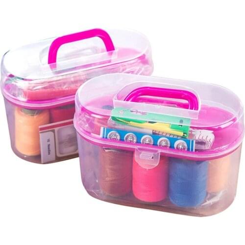 DIY Sewing Box Multi-function Travel Sewing Kit Needle Thread Threader Tape Scissor Storage Bag Sewing Set