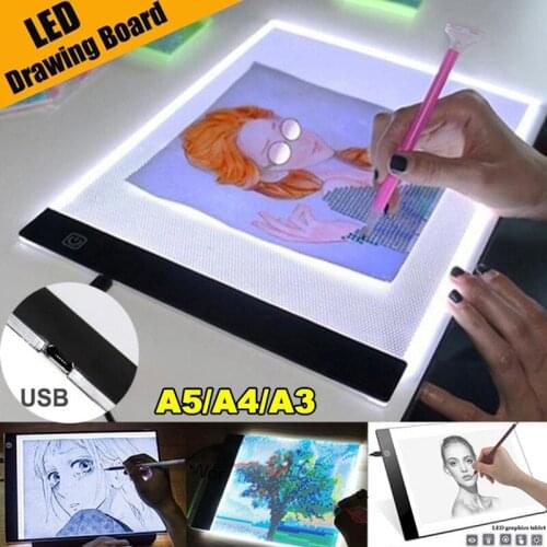 New Upgrade 5D Diamond Painting USB Powered A5/A4/A3 LED Light Pad - Tracing Light Box for Drawing, Adjustable Brightness
