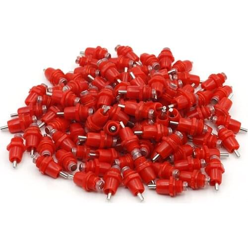 10/20 Pcs Poultry Chicken Nipple Drinker Drinking Fountain Red Spring Type Mouth Water Poultry Farming Feeding Equipment