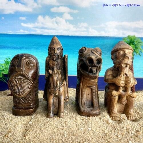 Strange shape Resin craft ornaments Sandware Stone carving Medieval warrior Dragon head Ancient snake