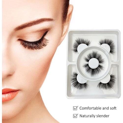 Three Pairs Multi-layer False Eyelashes 2021 New In Europe An America 3D Three Dimensional Thick Soft Makeup Tools Eyelashes